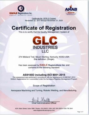 5576 GLC Industries LLC AS9100 D w QMS 112817 (002) 5576 GLC Industries LLC AS9100 D w QMS 112817 (002)